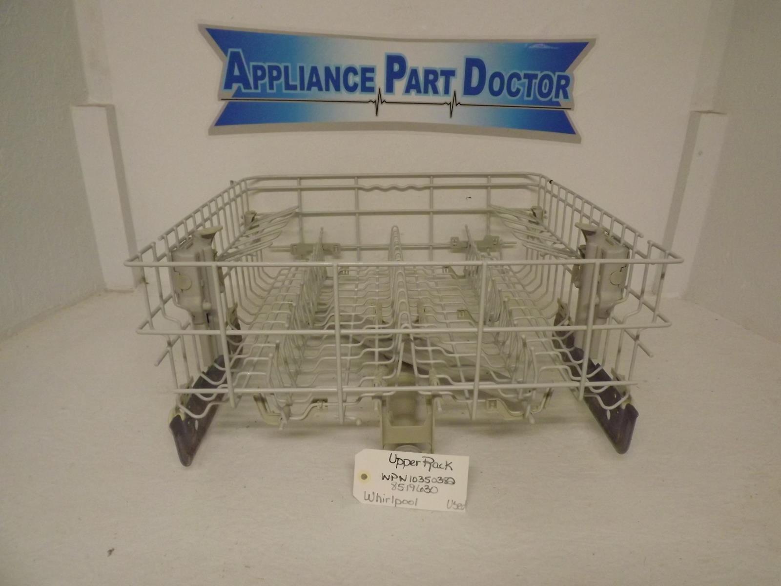 Whirlpool Dishwasher WPW10350382 8519630 Upper Rack Used Whirlpool Dishwasher WPW10350382 8519630 Upper Rack Used